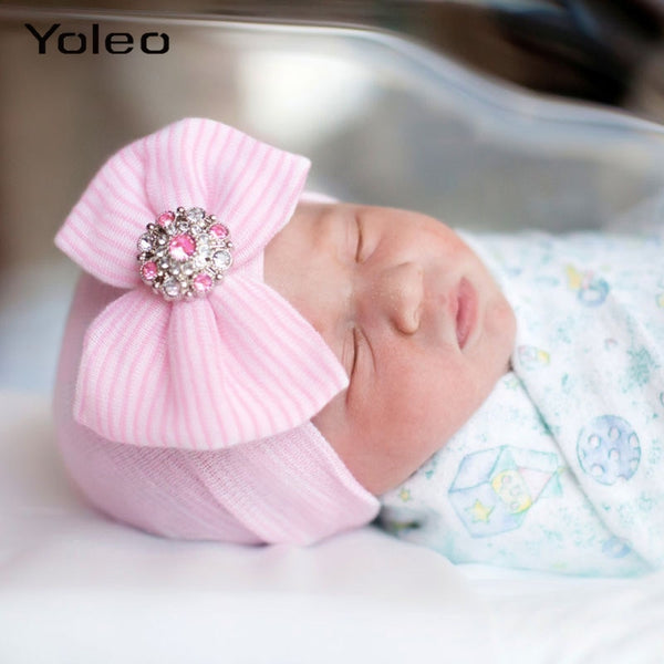 New Money Infant Baby Hat Newborn Baby Beanie Cotton Knit Striped Baby Caps Toddler Beanie