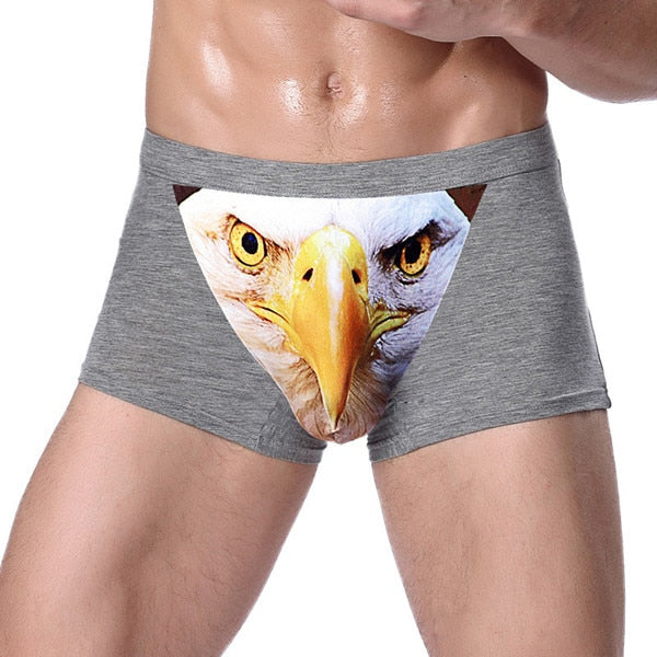 New Money 4XL Large Size Male Underwear Funny Cool Underpants Wolf Modal U Convex Underware Men Boxers Comfortable Soft boxer shorts man