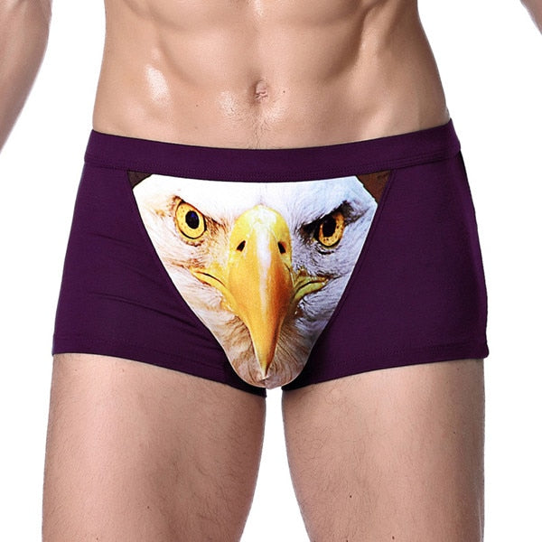 New Money 4XL Large Size Male Underwear Funny Cool Underpants Wolf Modal U Convex Underware Men Boxers Comfortable Soft boxer shorts man