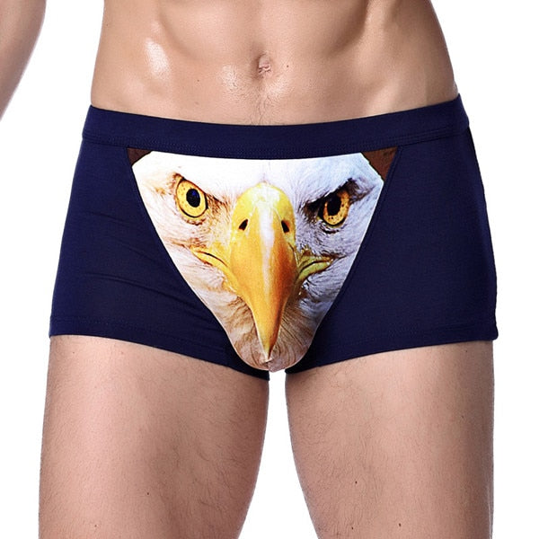 New Money 4XL Large Size Male Underwear Funny Cool Underpants Wolf Modal U Convex Underware Men Boxers Comfortable Soft boxer shorts man