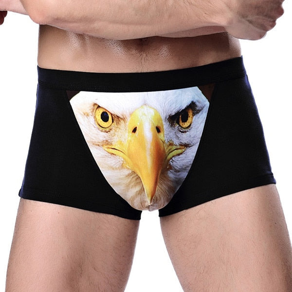 New Money 4XL Large Size Male Underwear Funny Cool Underpants Wolf Modal U Convex Underware Men Boxers Comfortable Soft boxer shorts man