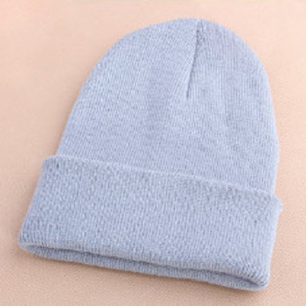 New Money Fashion  19 Colors Knitted Neon Unisex Beanie Autumn Casual Elastic  Warm Winter Hats Unisex Gorros Hombres