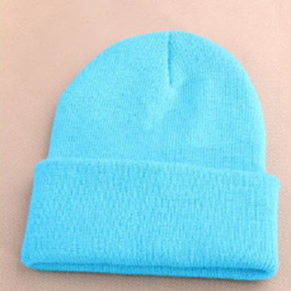 New Money Fashion  19 Colors Knitted Neon Unisex Beanie Autumn Casual Elastic  Warm Winter Hats Unisex Gorros Hombres