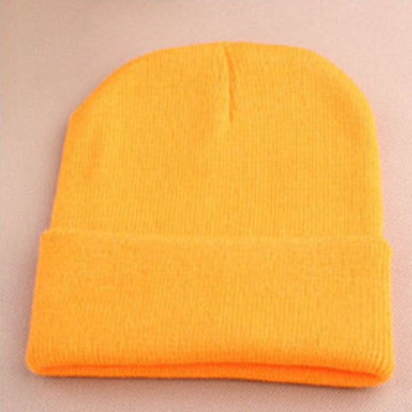 New Money Fashion  19 Colors Knitted Neon Unisex Beanie Autumn Casual Elastic  Warm Winter Hats Unisex Gorros Hombres