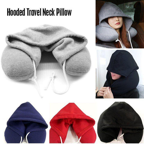 New Money Hooded Travel Pillow Foam Particle Neck Pillows Space Airplane Car Travel Pillow Neck Healthcare Drop Shipping