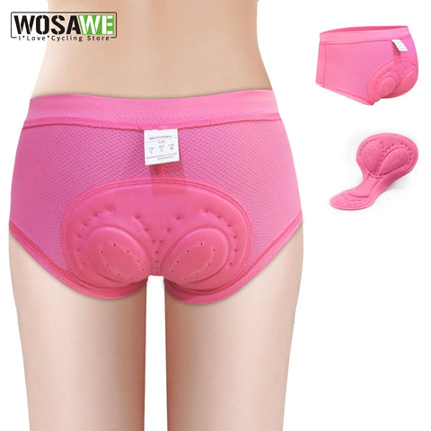 New Money WOSAWE Women's Cycling Shorts 3D Gel Padded Breathable Underwear Bicycle Road Bike MTB Shorts Riding Downhill Shorts S-2XL Pink