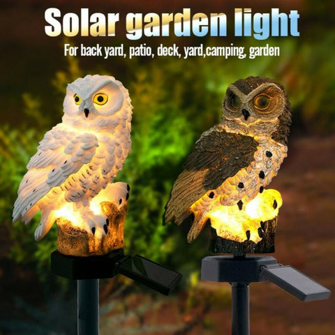 New Money Solar Powered Garden LED Lights Owl Animal Pixie Lawn Ornament Waterproof Lamp Unique Christmas Lights Outdoor Solar Lamps ✈